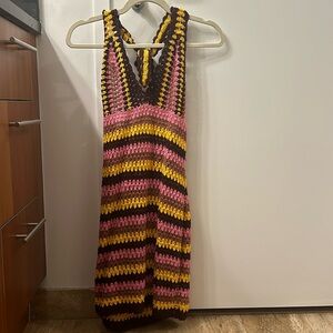 Zara crochet halter top dress
